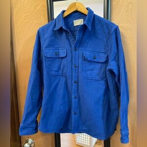 Everlane Deep Blue Heavyweight Flannel Shirt